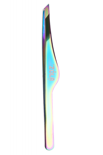 ZOLA Professional beveled tweezers for eyebrows RAINBOW