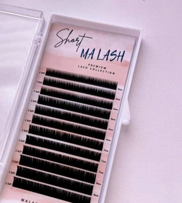 (MIXED) Brown (Dark Choco) Short and Long lash extensions MA LASH 12 lines