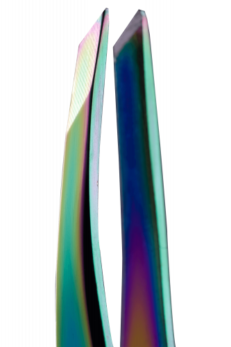 ZOLA Professional beveled tweezers for eyebrows RAINBOW