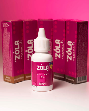 ZOLA SET OF EYEBROW TINT WITH COLLAGEN 5X15ML (5 COLORS AND OXIDANT)