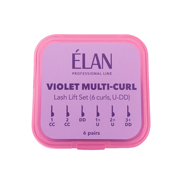 Lash Lift Silicone Pads Set «VIOLET MULTI-CURL» with U-DD Curls