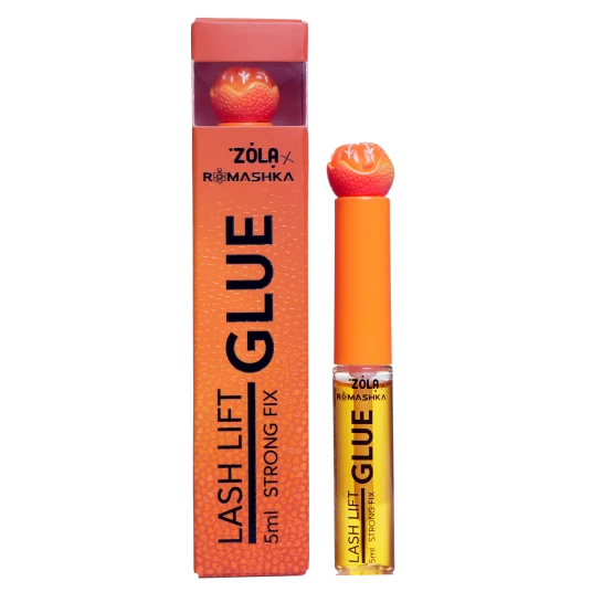 ZOLA X ROMASHKA GLUE FOR EYELASH LAMINATION ORANGE LASH LIFT GLUE STRONG FIX 5 ML.