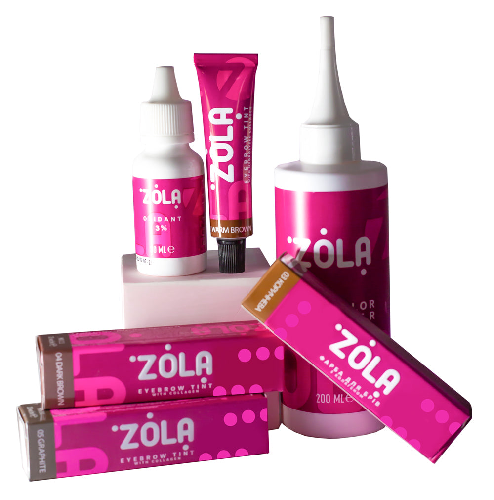 ZOLA Eyebrow Tint With Collagen 04 DARK-BROUN 15ml.