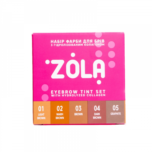 ZOLA Set of Eyebrow Tint With Collagen Sachet 5x5ml (5 colors)